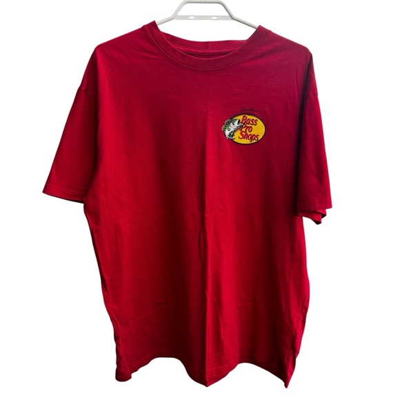 Bass Pro Shops Men’s Large (L) Red graphic Short Sleeve Tee T-Shirt Streetwear - Picture 1 of 5